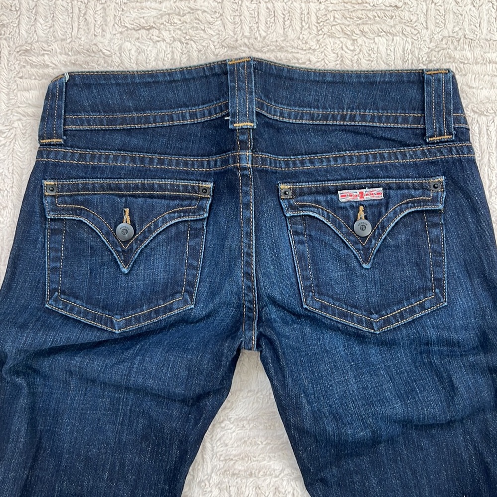 Hudson Jeans, size 28 bootcut, back flap pockets, dark wash EUC - Picture 2 of 16
